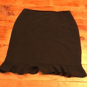 Black skirt with ruffle bottom size 12